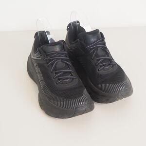 Hoka One One Bondi 7 Running Shoes Women's Size 6.5 Wide Black Sneakers